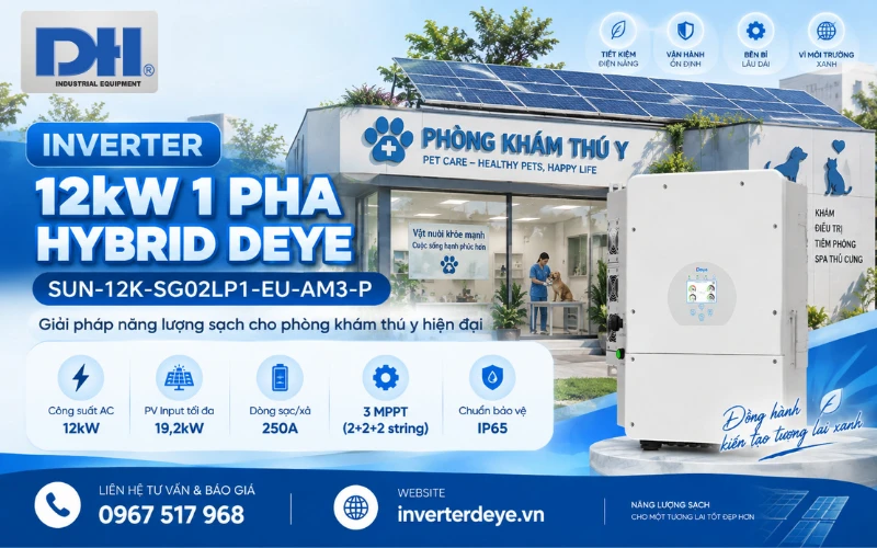 Inverter 12kW 1 pha Hybrid Deye SUN-12K-SG02LP1-EU-AM3-P