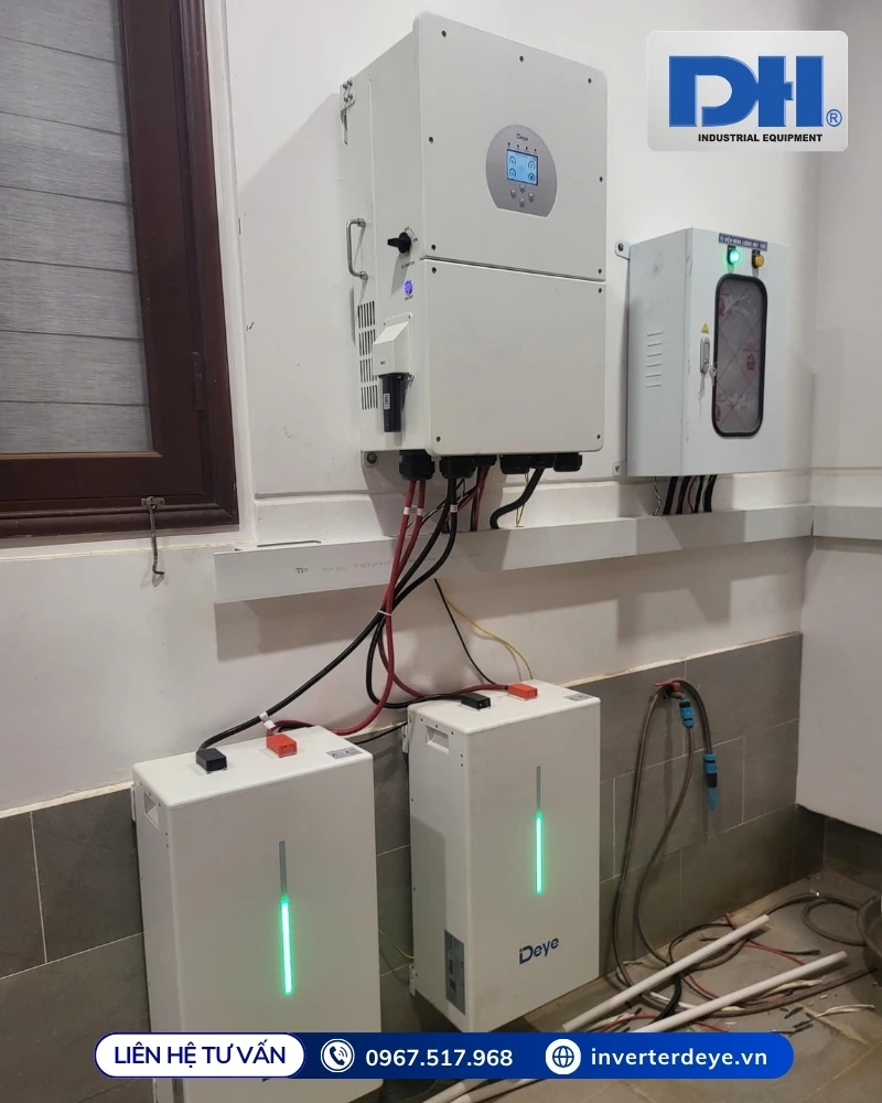 Ảnh thực tế Inverter và pin lưu trữ Deye Ảnh thực tế Inverter và pin lưu trữ Deye