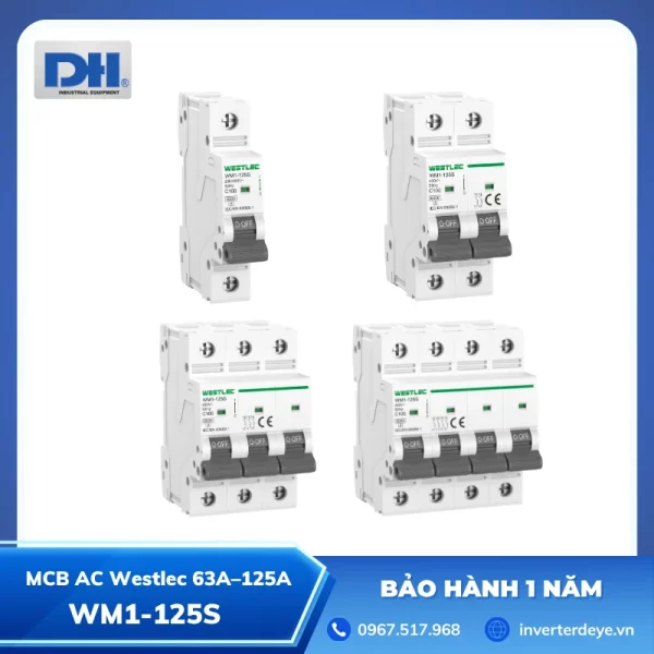 MCB AC Westlec WM1-125S 63A–125A | Bảo Hành 1 Năm