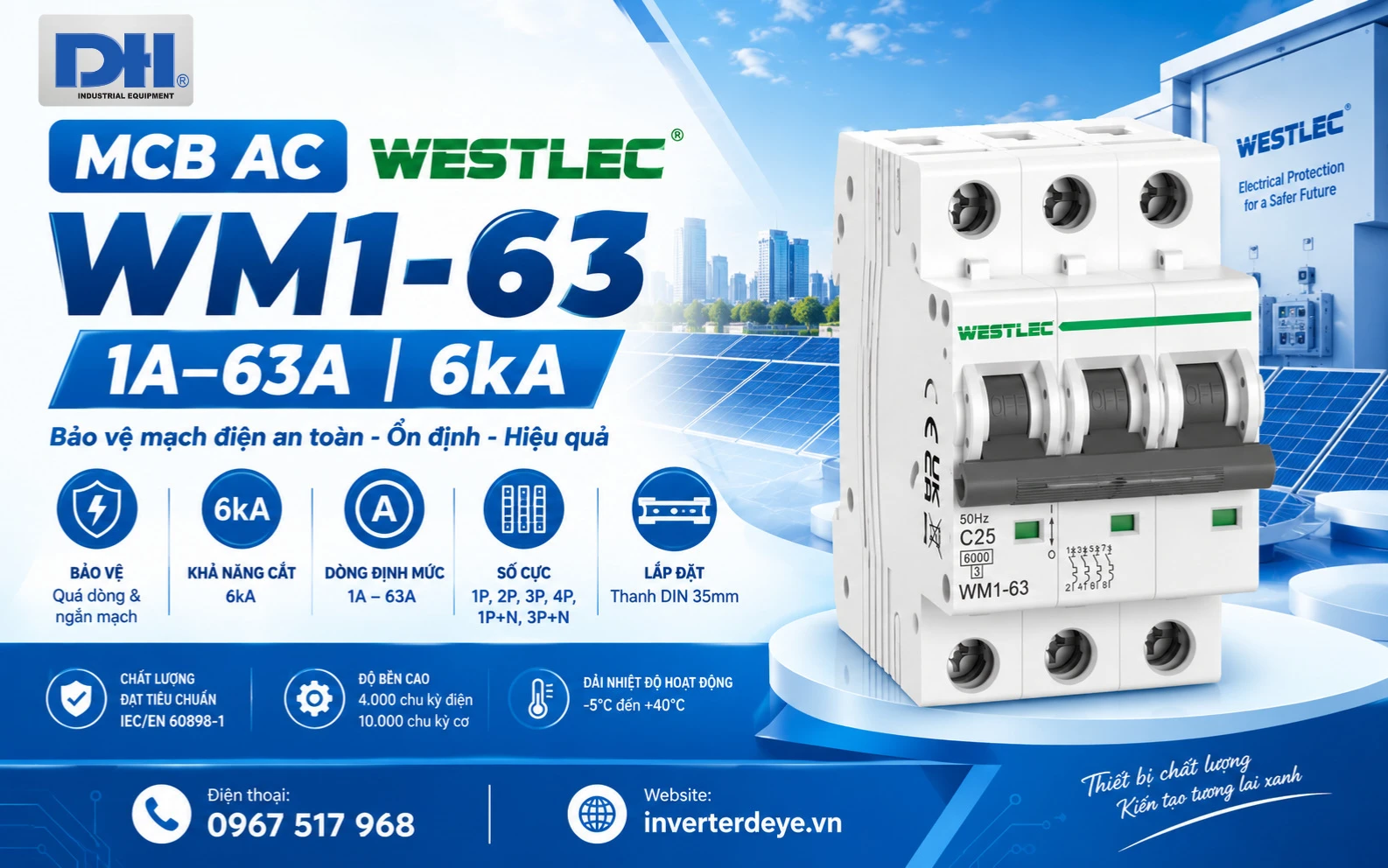 MCB AC Westlec WM1-63 MCB AC Westlec WM1-63