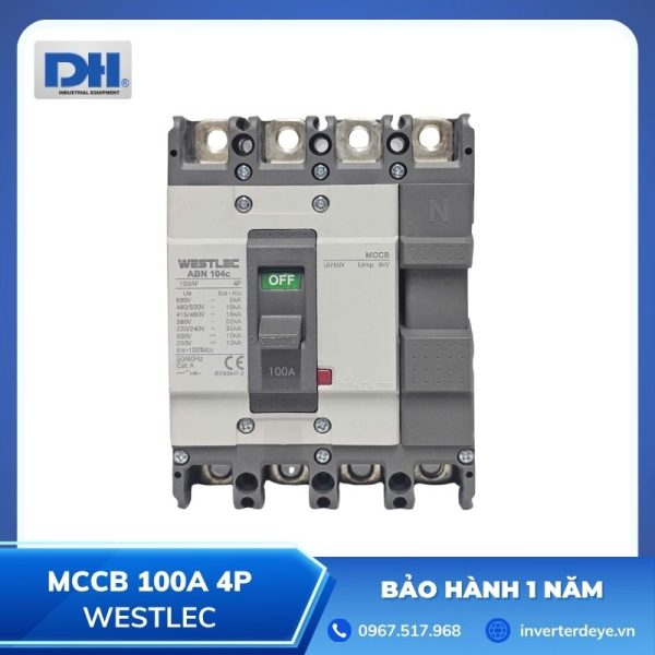 Aptomat Khối 100A 4P Westlec | MCCB Chính Hãng