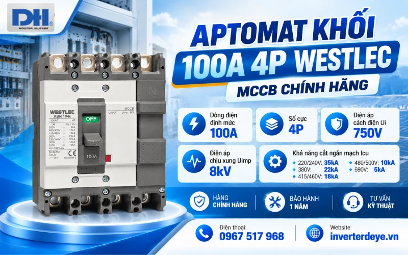 Aptomat khối 100A 4P Westlec