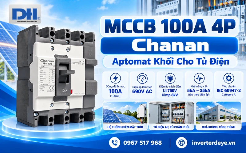 MCCB 100A 4P Chanan ABN104c