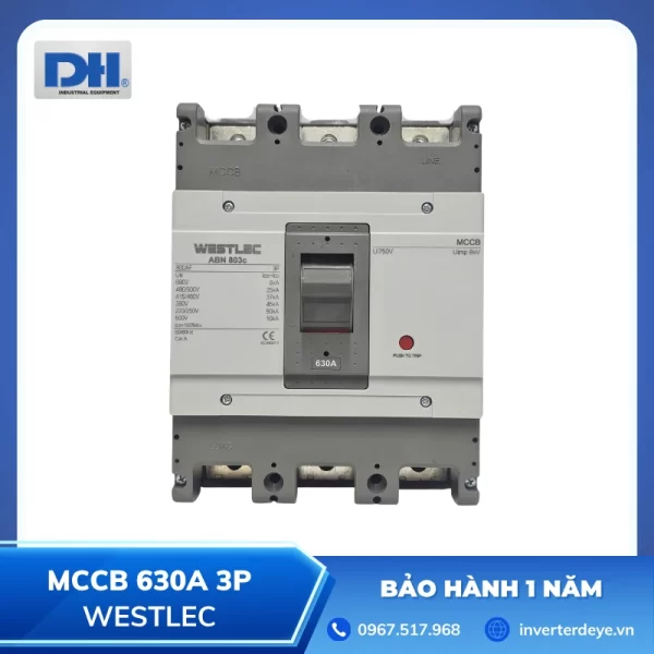 MCCB Westlec 630A 3P ABN 803c  | Aptomat Khối