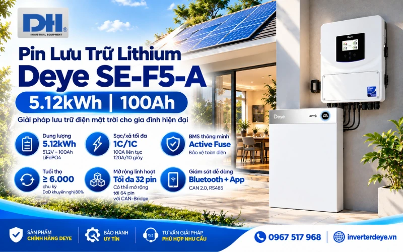 Pin lưu trữ Lithium Deye SE-F5-A