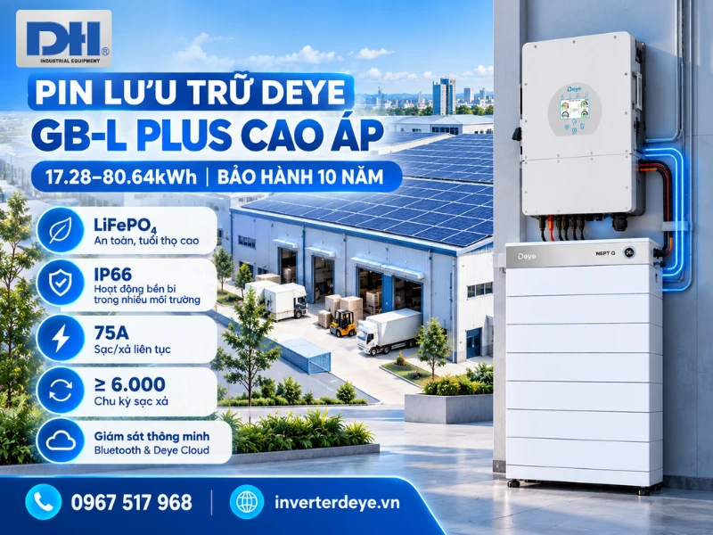 Pin lưu trữ Lithium GB-L Plus Deye áp cao