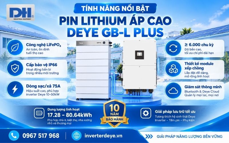 Tính năng nổi bật pin lithium áp cao Deye GB-L Plus